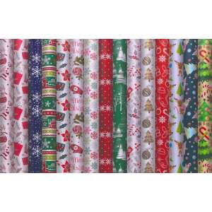 60 tekercs VICTORIA PAPER karácsonyi csomagolópapír, vegyes mintákkal - Csomagolópapír