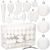 Springos 72-piece White Christmas Ornament Set with Various Designs