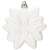 White poinsettia Christmas tree ornament