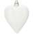 White heart Christmas tree ornament