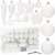 Springos 72 piece white Christmas ornament set