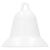 Springos white bell-shaped Christmas tree ornament
