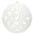 White Christmas tree bauble, snowflake design, 3 cm, Springos