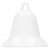 White Christmas tree bell ornament, 3 cm, Springos
