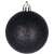 Schwarzer Christbaumkugeln, 5 cm, Glitzer
