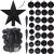 Springos 33-piece black Christmas ornament set with star tree topper