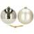 Set of 2 gold Christmas ornaments, 15 cm, shiny and matte, Springos