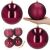 Springos 12cm Red Christmas Baubles, Matte and Shiny Finish, Set of 4