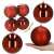 Set of 4 Springos 12cm red Christmas tree ornaments, 2 shiny and 2 matte