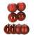 Set of 4 Springos 12cm red Christmas tree ornaments, 2 shiny and 2 matte