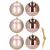 Springos Roségoldene Weihnachtskugeln 10cm, 6er Set