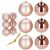Springos 10cm Rose Gold Christmas Ornaments, Set of 6 in Packaging