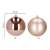 Springos 10cm rose gold Christmas tree ornaments, 3 shiny and 3 matte