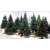 Assortment of artificial Christmas trees, including Springos 250 cm