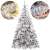 Springos 150cm Snow-Flocked Caucasian Fir Christmas Tree with Detail Shots