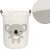 Springos koala laundry basket with brown handles, white canvas with grey koala design
