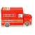 Springos Fire Truck Toy Storage Box, red, side view, 55 x 26 x 32 cm