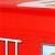 Springos Fire Truck Toy Storage Box, red, close-up of fabric