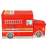 Springos Fire Truck Toy Storage Box, red, closed, side view