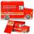 Springos Fire Truck Toy Storage Box, red, open, showing interior and lid