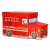 Springos Fire Truck Toy Storage Box, red, closed, side view