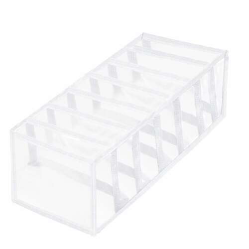Springos Organizer-Set, weiß, transparent, 11 Fächer, für Kleidung, Schuhe oder andere Gegenstände