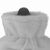 Close-up of Springos grey plush hot water bottle cover neck
