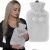 Woman holding Springos grey plush hot water bottle for pain relief