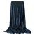 Springos Luxurious deep blue plush blanket 150x200 cm, draped