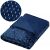 Springos Luxurious deep blue plush blanket 150x200 cm, folded