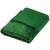 Springos green plush blanket with gold dots, unfolded