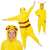 Springos Pikachu Kigurumi Pajama, yellow, multi-colored, front, side, back view, girl wearing