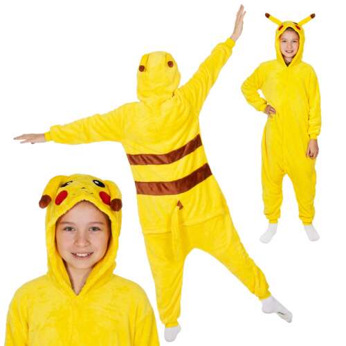 Springos Pikachu Kigurumi Pajama, size 130-140, collage