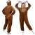 Springos reindeer kigurumi onesie, brown, back view