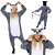 Springos Lemur Kigurumi Pajama, front, back and side view