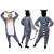 Springos Lemur Kigurumi Pajama, front, back and side view