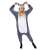 Springos Lemur Kigurumi Pajama, woman wearing the pajama, full body view