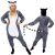 Springos Maki kigurumi pajama, L size, lemur costume full body view
