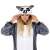 Springos Lemur Kigurumi Pajama, showing a woman wearing the hood