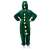 Springos green dinosaur kigurumi pajamas for kids, back view