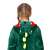 Green dinosaur kigurumi pajamas for kids, back view