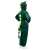 Green dinosaur kigurumi pajamas for kids, Springos brand, back view