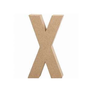 Papírmasé Buchstabe X, Dekorationsbuchstabe, Bastelbuchstabe, Buchstabe X, Papiermaché-Buchstabe, 20,5 x 11,8 x 2,5 cm - Dekorative Buchstaben