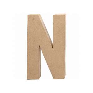 Papírmasché-Buchstabe N, Dekorationsbuchstabe für Basteln und Heimdekoration - Dekorative Buchstaben