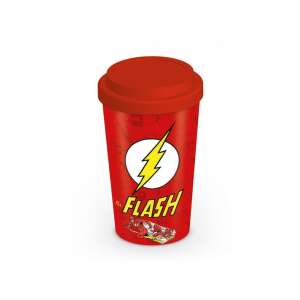Căni de călătorie DC Comics The Flash, roșu cu logo-ul Flash - Pahare de plastic