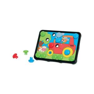 Első Mozaikom Fahrzeuge Entwicklungsspiel von Dóhi, ein einzelnes Spielbrett mit einem Traktor und Bauernhoftieren, mit bunten Knöpfen, die in die entsprechenden Löcher gelegt werden müssen - Babywalker, Lauflernhilfen und Entwicklungsspiele für Kleinkinder