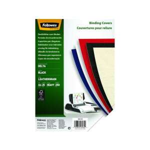 Fellowes Delta Black Leathergrain A4 25 Heavy 250 Copertine pentru legare - Consumabile pentru capsator