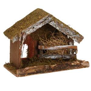 Fa jászol, karácsonyi dekoráció, 32 x 17 x 25 cm - Nonbrand Karácsonyi dekoráció