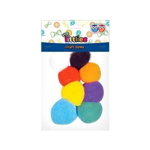 The Littles Craft Items 45mm Pom Pom szett, 8 színes pompon kézműveskedéshez - Luna