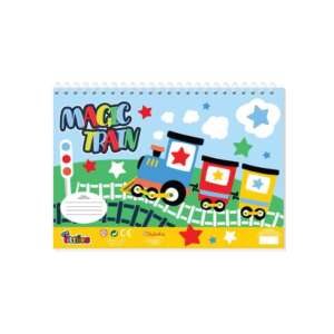 Zauberzug Malbuch und Aktivitätsbuch mit Aufklebern und Schablonen für Kinder - Kinderheft mit Stickern